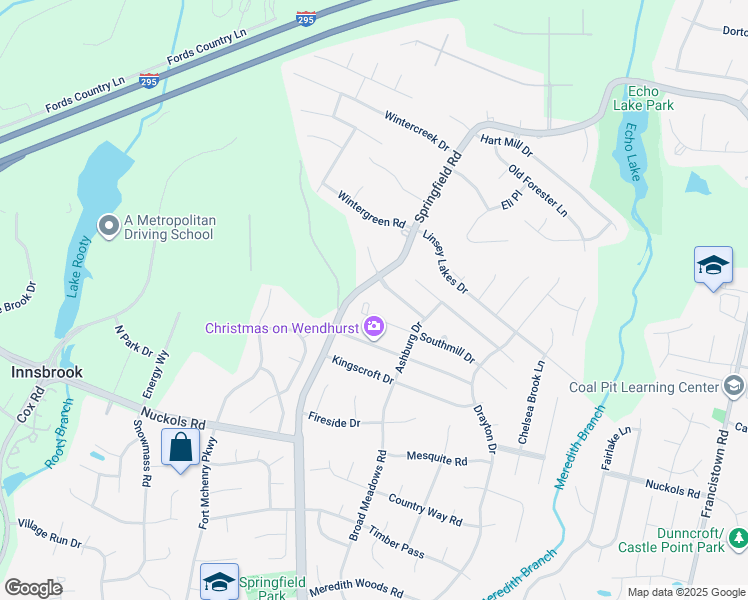map of restaurants, bars, coffee shops, grocery stores, and more near 9742 Southmill Drive in Glen Allen