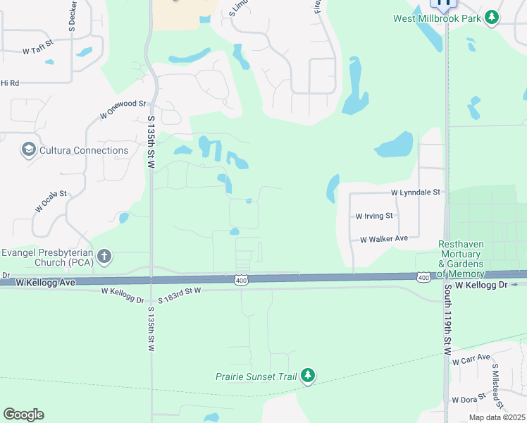 map of restaurants, bars, coffee shops, grocery stores, and more near 13020 Westshore Dr in Wichita