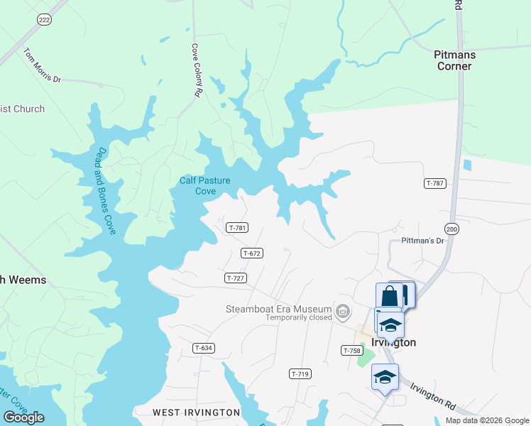 map of restaurants, bars, coffee shops, grocery stores, and more near 173 Virginia Road in Irvington