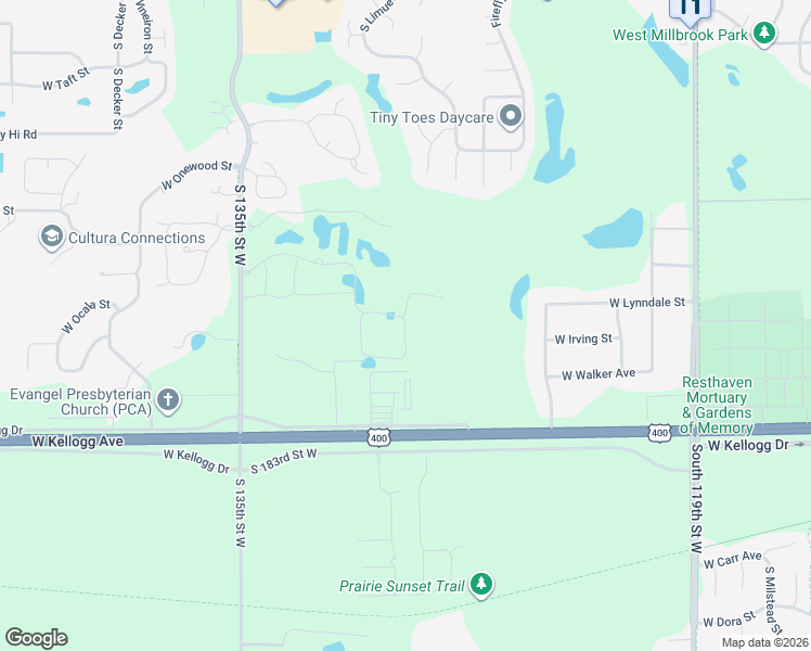 map of restaurants, bars, coffee shops, grocery stores, and more near 13020 Westshore Dr in Wichita