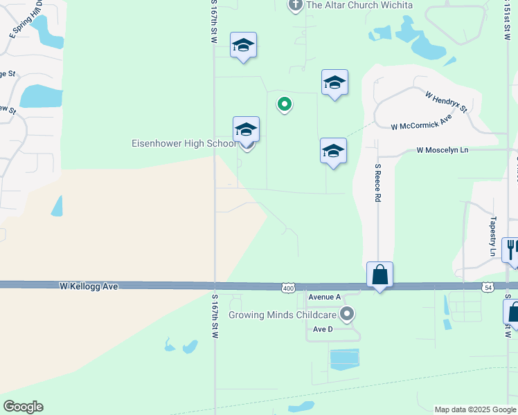 map of restaurants, bars, coffee shops, grocery stores, and more near 16158 Apollo Street in Goddard