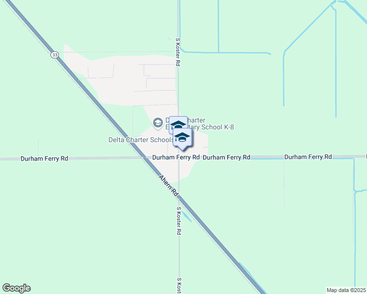 map of restaurants, bars, coffee shops, grocery stores, and more near 31400 South Koster Road in Tracy