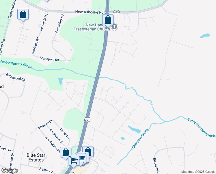 map of restaurants, bars, coffee shops, grocery stores, and more near 9453 Assembly Way in Mechanicsville