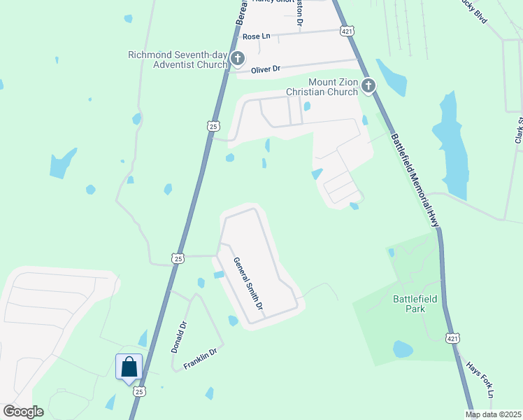 map of restaurants, bars, coffee shops, grocery stores, and more near 197 General Cleburne Drive in Richmond