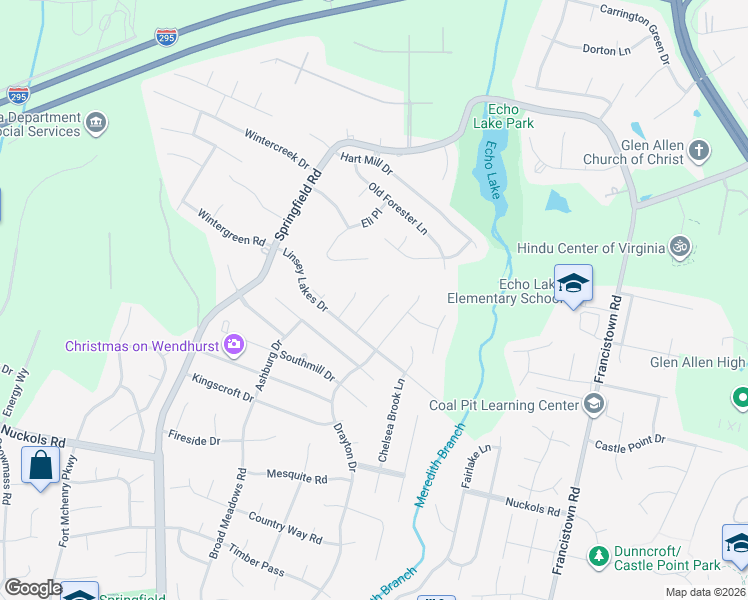 map of restaurants, bars, coffee shops, grocery stores, and more near 5621 Lake Sharon Drive in Glen Allen