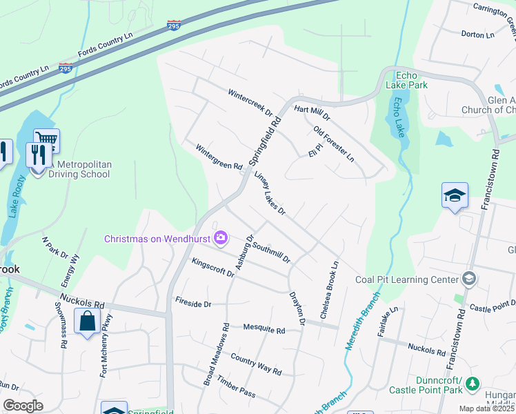 map of restaurants, bars, coffee shops, grocery stores, and more near 5412 Olde Milbrooke Drive in Glen Allen
