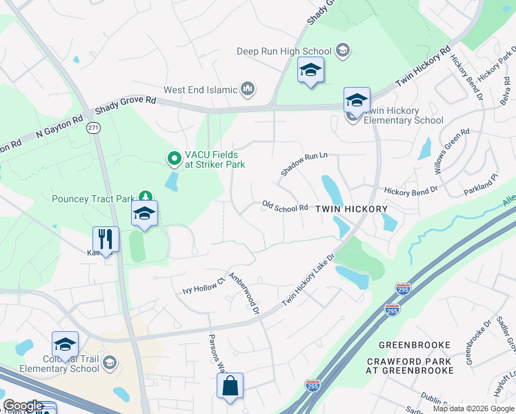 map of restaurants, bars, coffee shops, grocery stores, and more near 5120 Harvest Glen Drive in Glen Allen