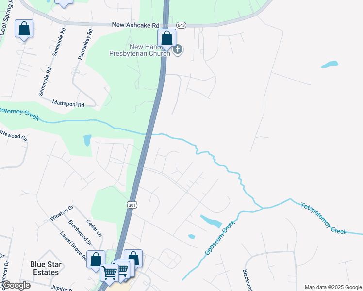 map of restaurants, bars, coffee shops, grocery stores, and more near 9469 Assembly Way in Mechanicsville