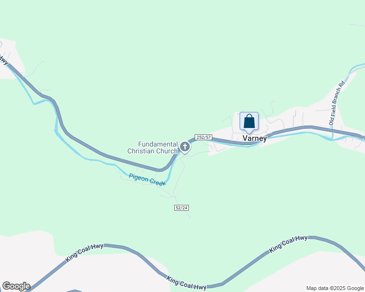 map of restaurants, bars, coffee shops, grocery stores, and more near 40 Whitt Branch Road in Matewan