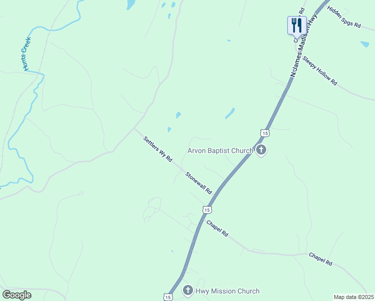 map of restaurants, bars, coffee shops, grocery stores, and more near Stone Wall Road in New Canton