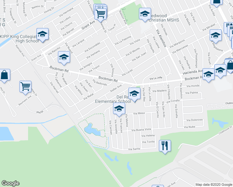 map of restaurants, bars, coffee shops, grocery stores, and more near 1699 Bandoni Avenue in San Lorenzo