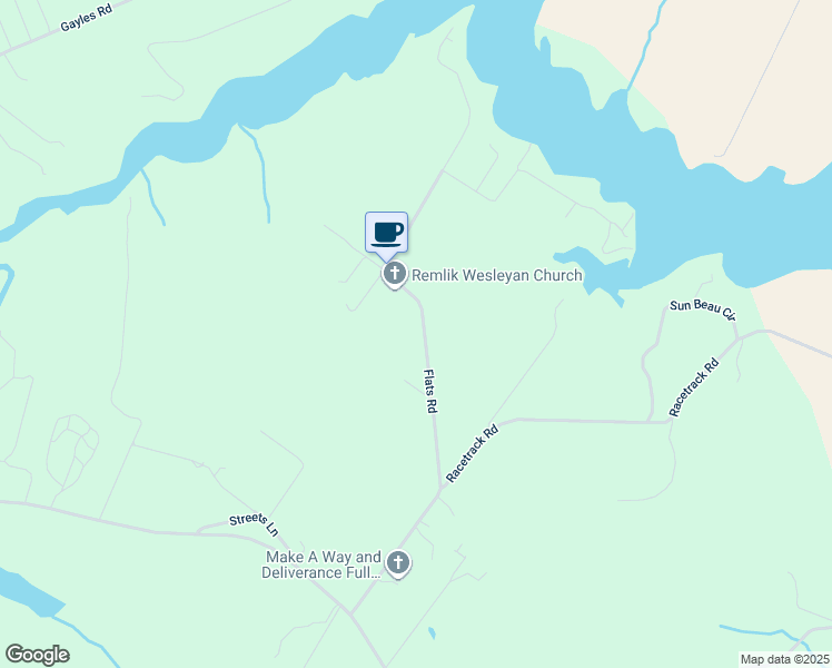map of restaurants, bars, coffee shops, grocery stores, and more near 655 Flats Road in Urbanna