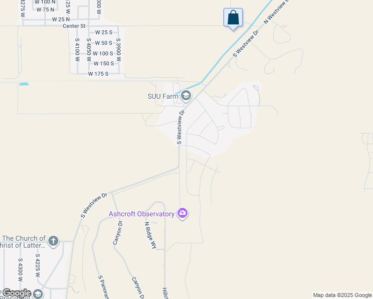 map of restaurants, bars, coffee shops, grocery stores, and more near 602 South Cedar Creek Drive in Cedar City