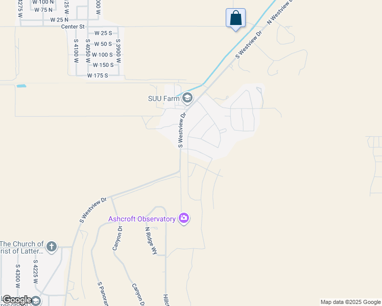 map of restaurants, bars, coffee shops, grocery stores, and more near 595 South Cedar Creek Drive in Cedar City