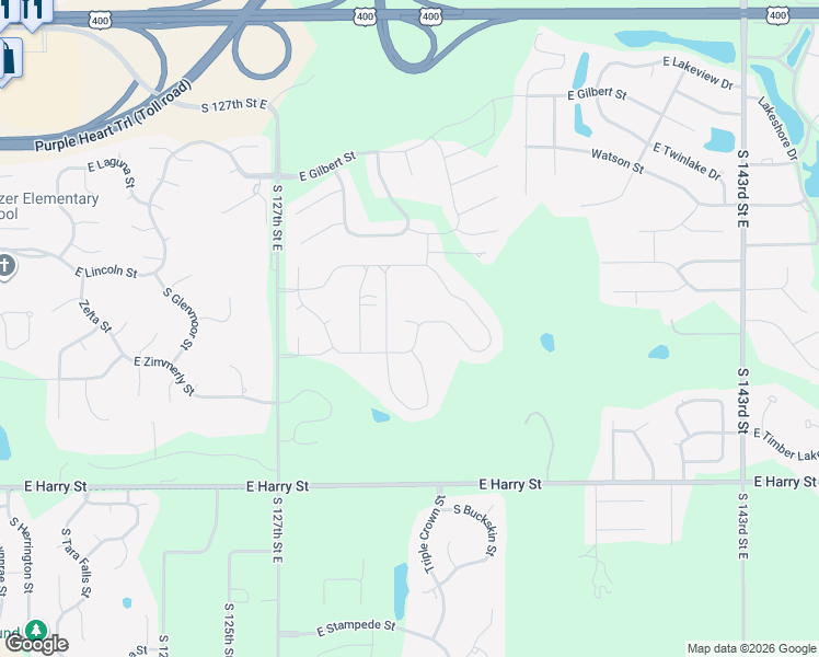 map of restaurants, bars, coffee shops, grocery stores, and more near 13314 East Bellechase Street in Wichita