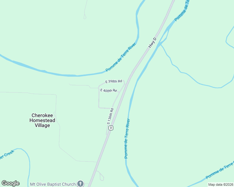 map of restaurants, bars, coffee shops, grocery stores, and more near 4029-4039 South 136th Road in Bolivar