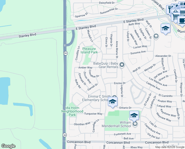 map of restaurants, bars, coffee shops, grocery stores, and more near 558 Cinnabar Drive in Livermore