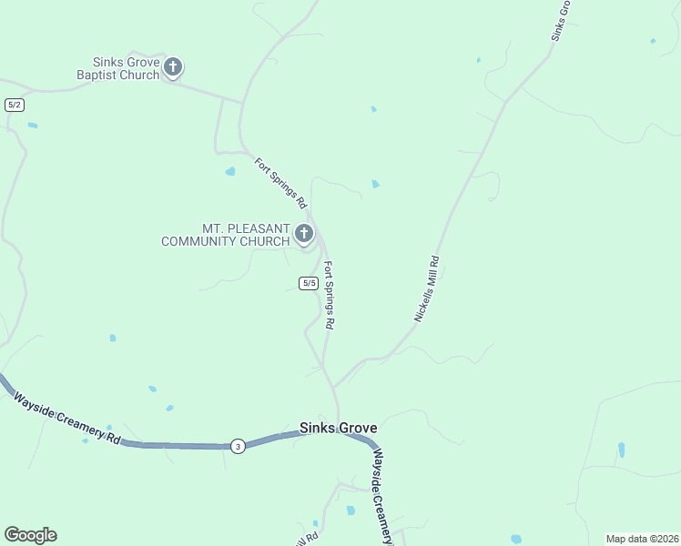 map of restaurants, bars, coffee shops, grocery stores, and more near 300 Fort Springs Road County Rt 5 in Sinks Grove