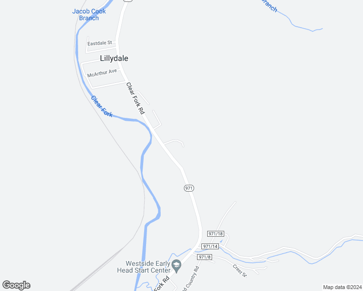 map of restaurants, bars, coffee shops, grocery stores, and more near Clear Fork Road in Clear Fork