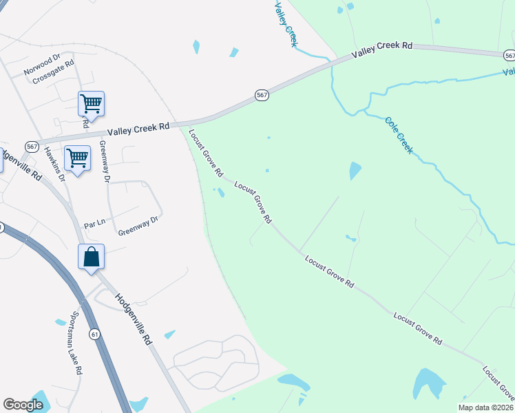 map of restaurants, bars, coffee shops, grocery stores, and more near 934 Locust Grove Road in Elizabethtown