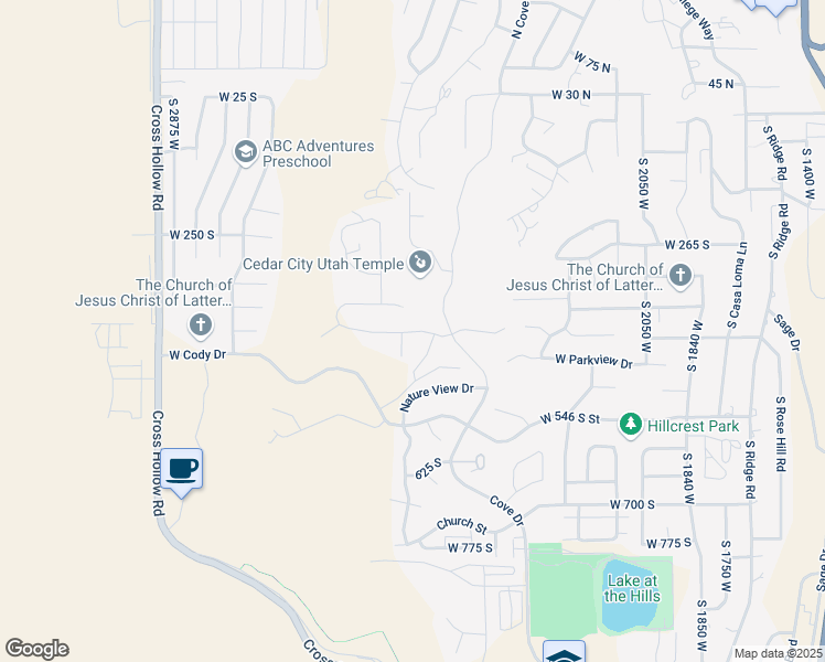 map of restaurants, bars, coffee shops, grocery stores, and more near 400 South in Cedar City