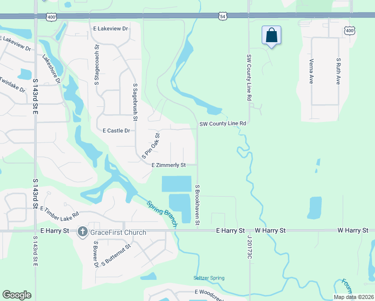 map of restaurants, bars, coffee shops, grocery stores, and more near 1249 South Brookhaven Street in Wichita