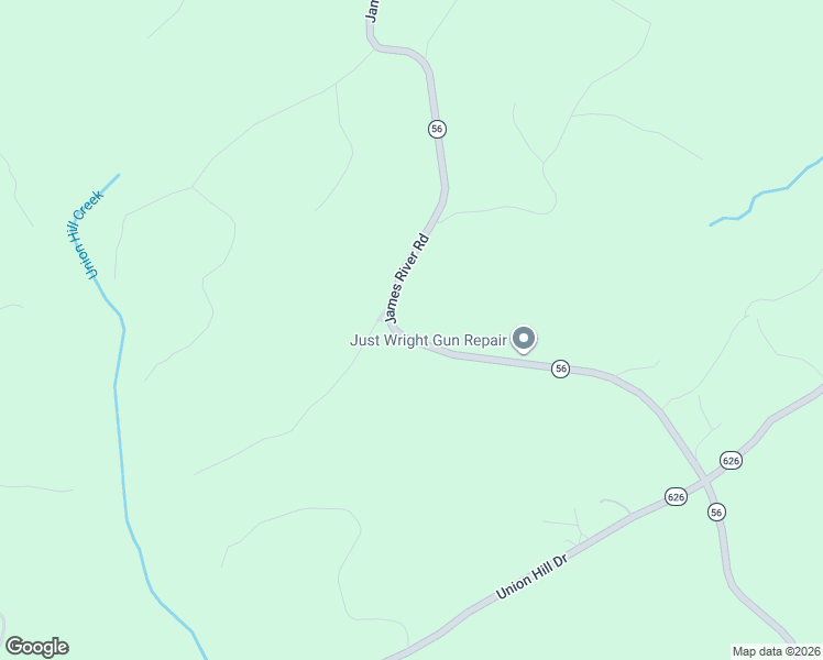 map of restaurants, bars, coffee shops, grocery stores, and more near 3388 James River Road in Nelson