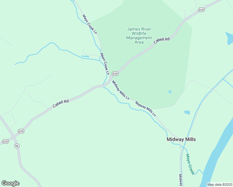 map of restaurants, bars, coffee shops, grocery stores, and more near 112 Midway Mills Lane in Wingina