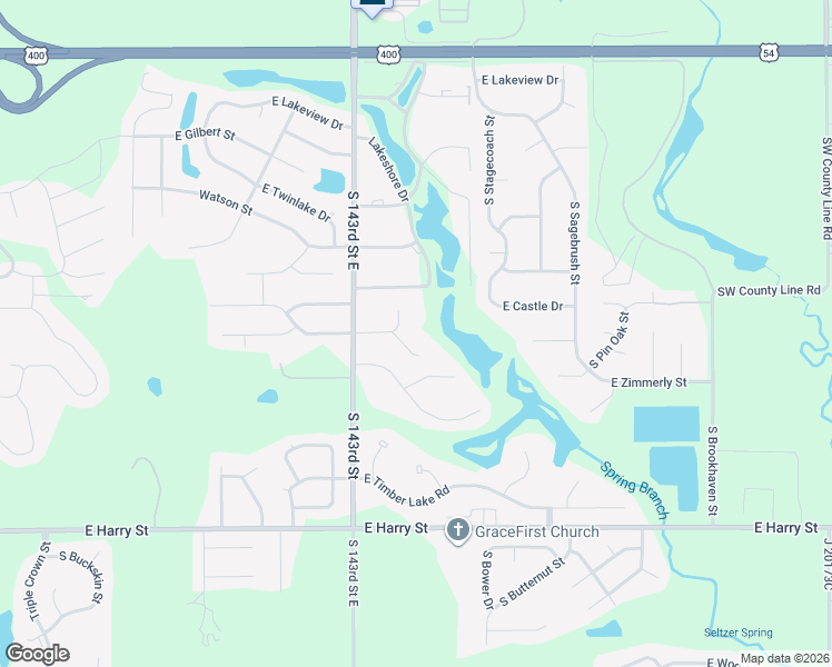 map of restaurants, bars, coffee shops, grocery stores, and more near 14511 E Spring Valley Cir in Wichita