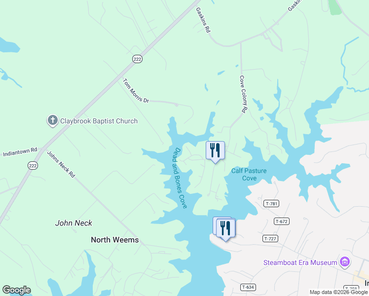map of restaurants, bars, coffee shops, grocery stores, and more near 38 Muirfield Court in Weems