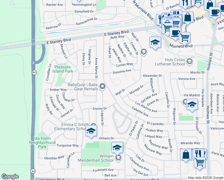 map of restaurants, bars, coffee shops, grocery stores, and more near 426 El Caminito in Livermore