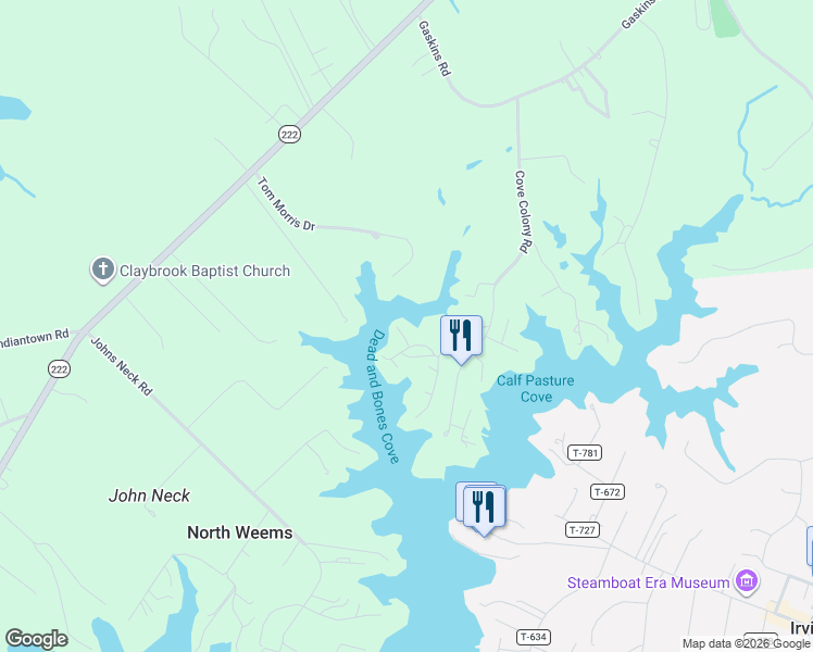 map of restaurants, bars, coffee shops, grocery stores, and more near 38 Muirfield Court in Weems