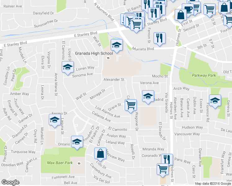 map of restaurants, bars, coffee shops, grocery stores, and more near 860 William Drive in Livermore