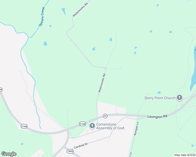 map of restaurants, bars, coffee shops, grocery stores, and more near 337 Waterworks Road in Danville