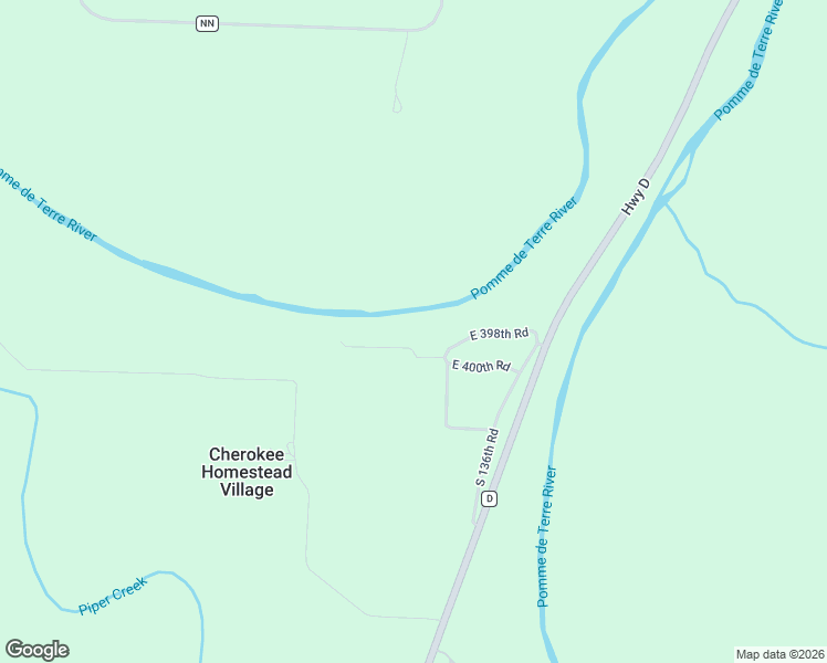 map of restaurants, bars, coffee shops, grocery stores, and more near 1352 East 400th Road in Bolivar