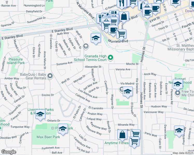 map of restaurants, bars, coffee shops, grocery stores, and more near 851 Carmel Avenue in Livermore