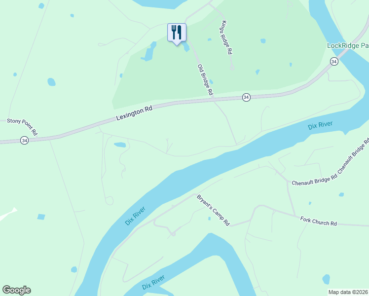 map of restaurants, bars, coffee shops, grocery stores, and more near 4742 Chenault Bridge Road in Danville