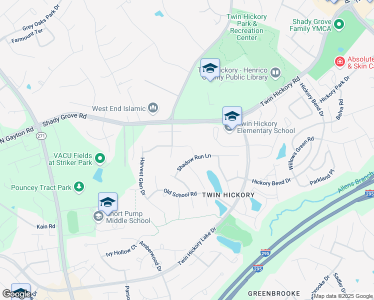 map of restaurants, bars, coffee shops, grocery stores, and more near 11509 Autumnwood Way in Glen Allen