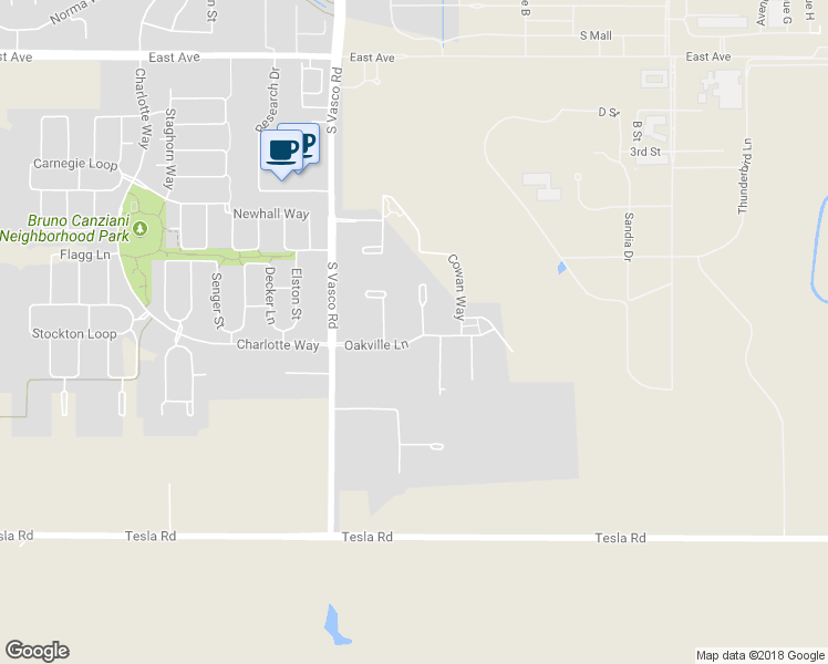 map of restaurants, bars, coffee shops, grocery stores, and more near 2691 Calistoga Court in Livermore
