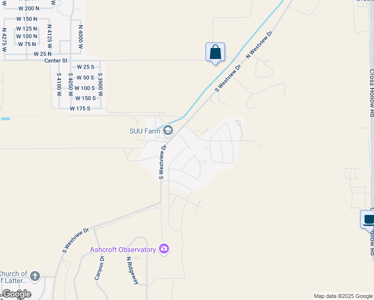 map of restaurants, bars, coffee shops, grocery stores, and more near 333 South Cedar Creek Drive in Cedar City