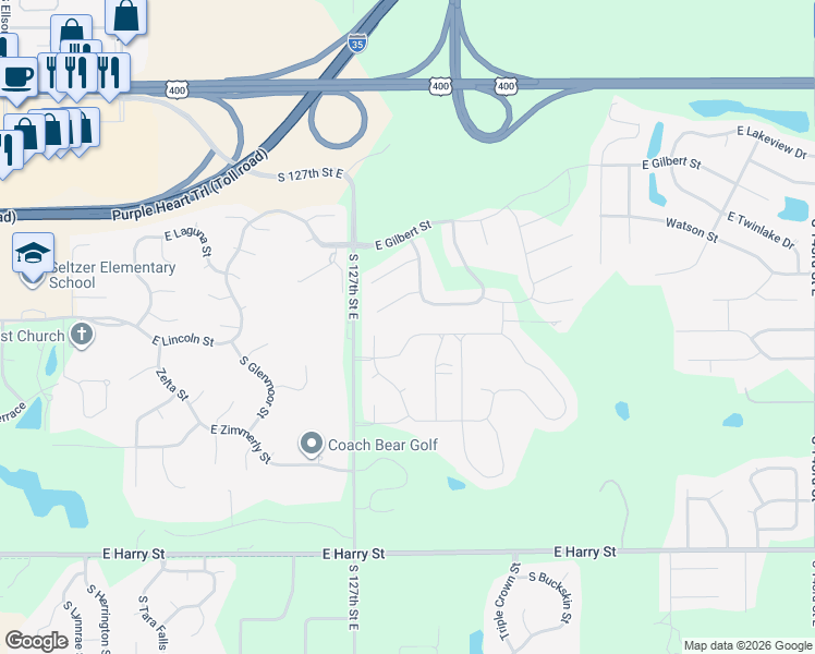 map of restaurants, bars, coffee shops, grocery stores, and more near 767 Peckham Court in Wichita