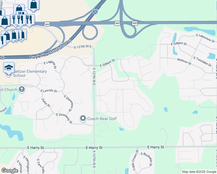map of restaurants, bars, coffee shops, grocery stores, and more near 767 Peckham Court in Wichita