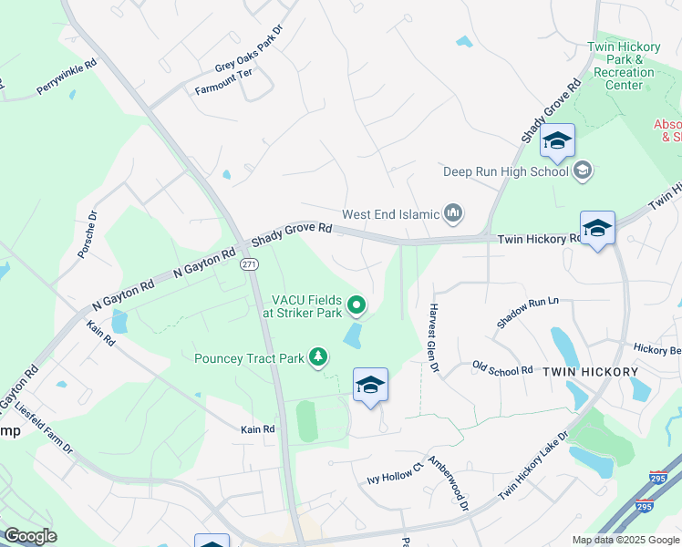 map of restaurants, bars, coffee shops, grocery stores, and more near 12013 Turnberry Park Lane in Glen Allen