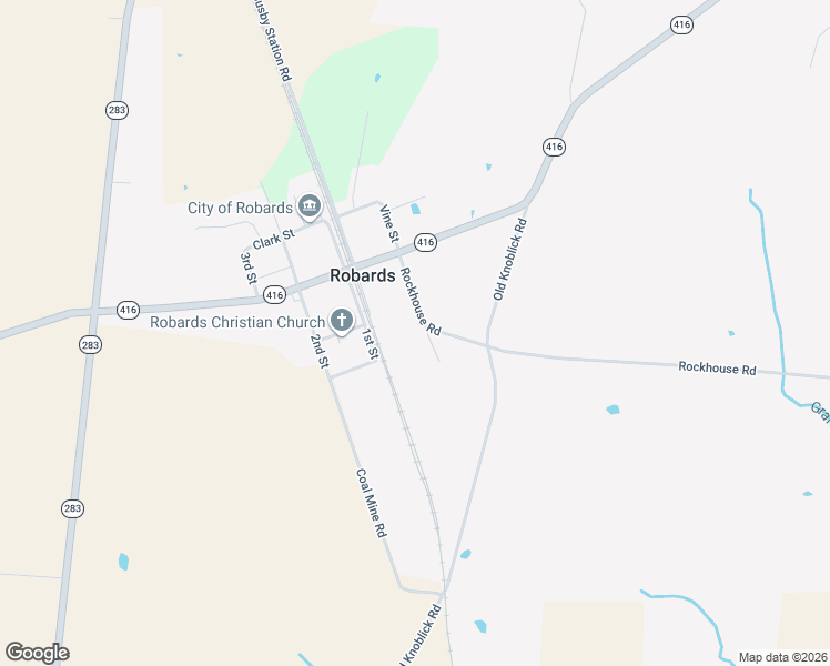 map of restaurants, bars, coffee shops, grocery stores, and more near 3040 Rockhouse Road in Robards