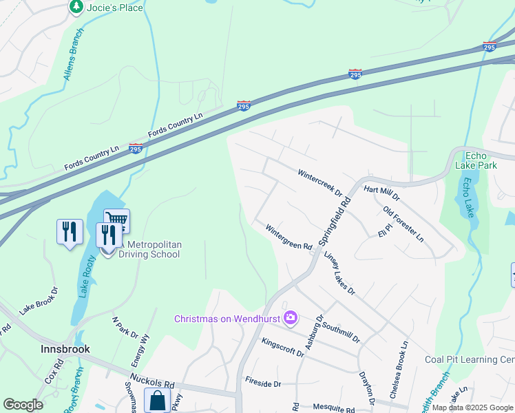 map of restaurants, bars, coffee shops, grocery stores, and more near 4916 Claywood Road in Glen Allen