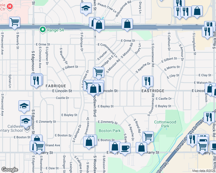 map of restaurants, bars, coffee shops, grocery stores, and more near 844 S Mission Rd in Wichita