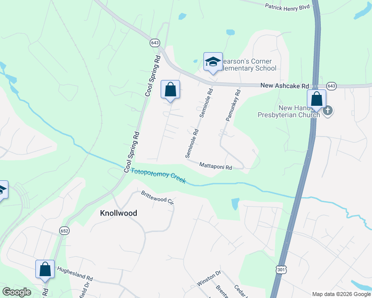 map of restaurants, bars, coffee shops, grocery stores, and more near 10009 Seminole Road in Mechanicsville