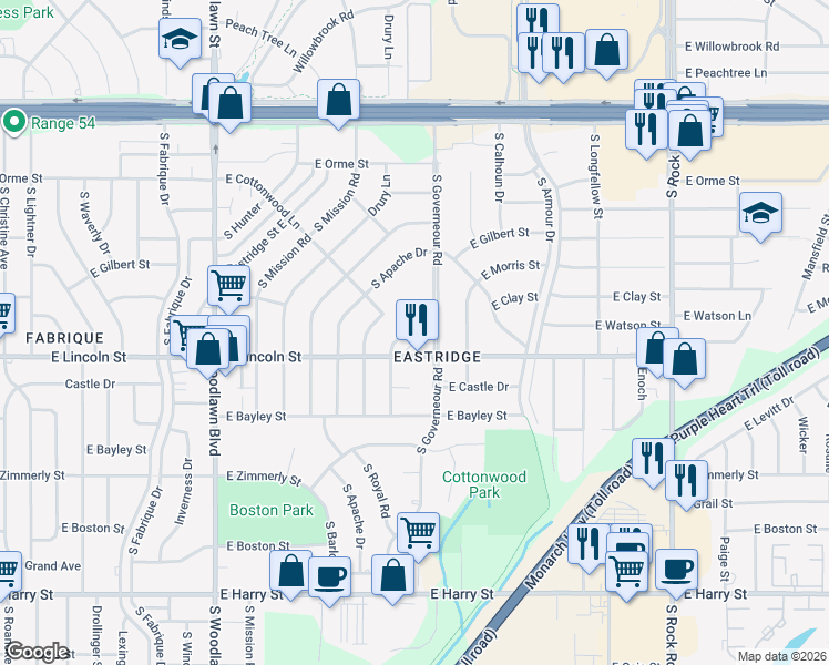 map of restaurants, bars, coffee shops, grocery stores, and more near 824 San Pablo Street in Wichita