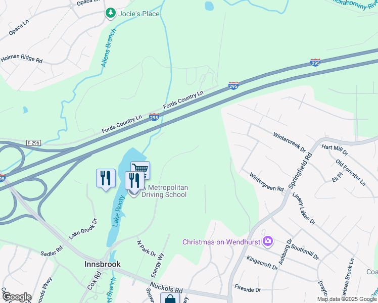 map of restaurants, bars, coffee shops, grocery stores, and more near 5500 Cox Road in Glen Allen