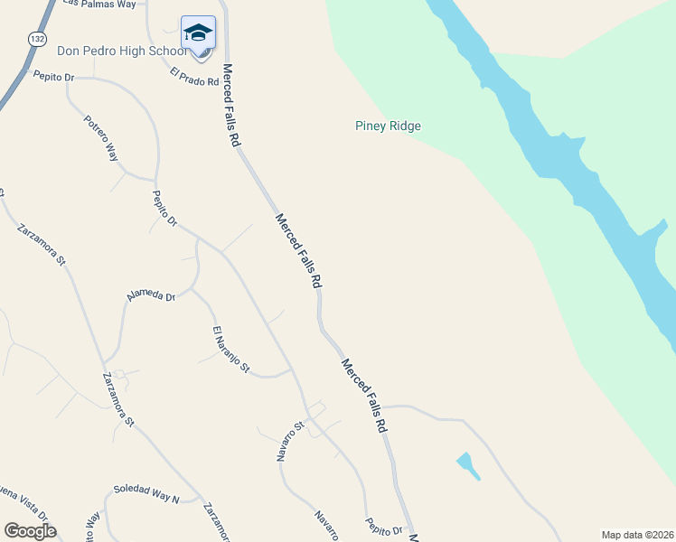 map of restaurants, bars, coffee shops, grocery stores, and more near 2694 Merced Falls Road in La Grange